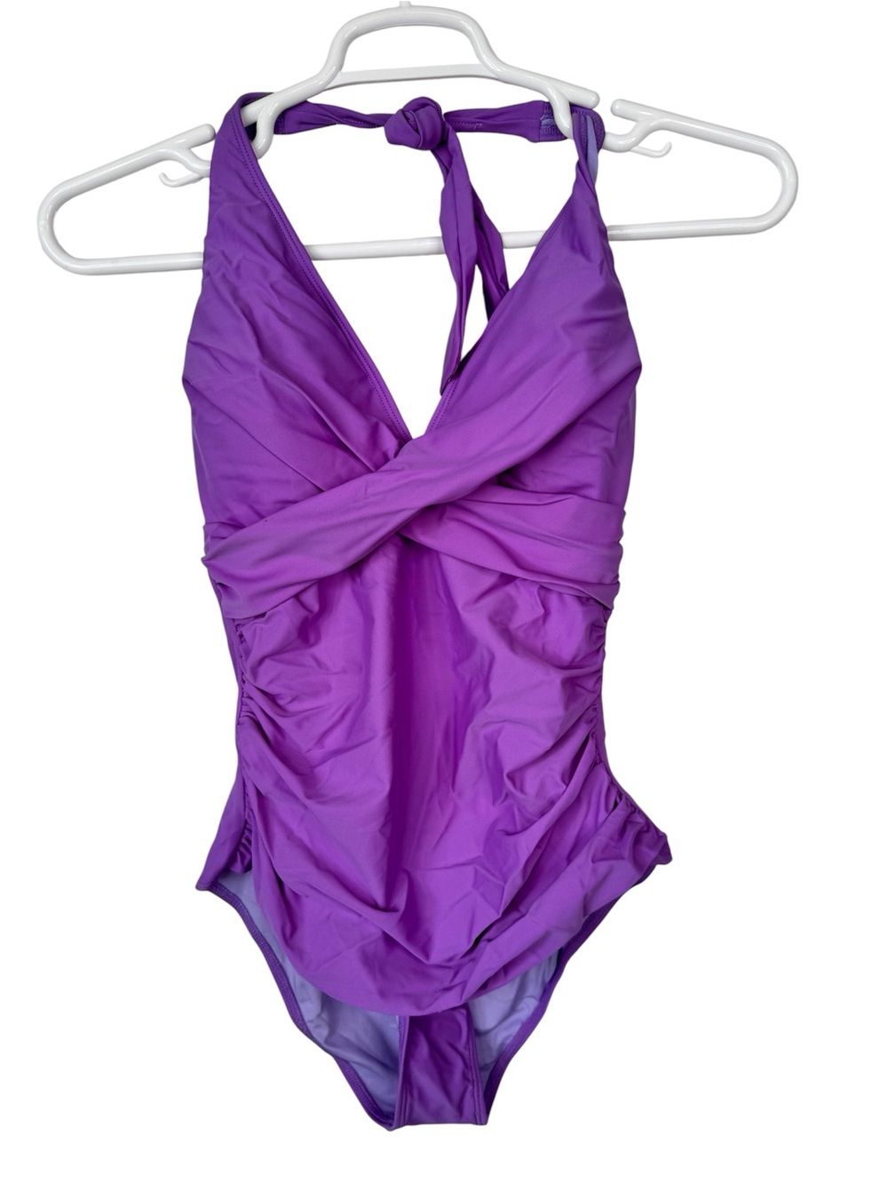 Cocopear Purple One-Piece Halter Swimsuit